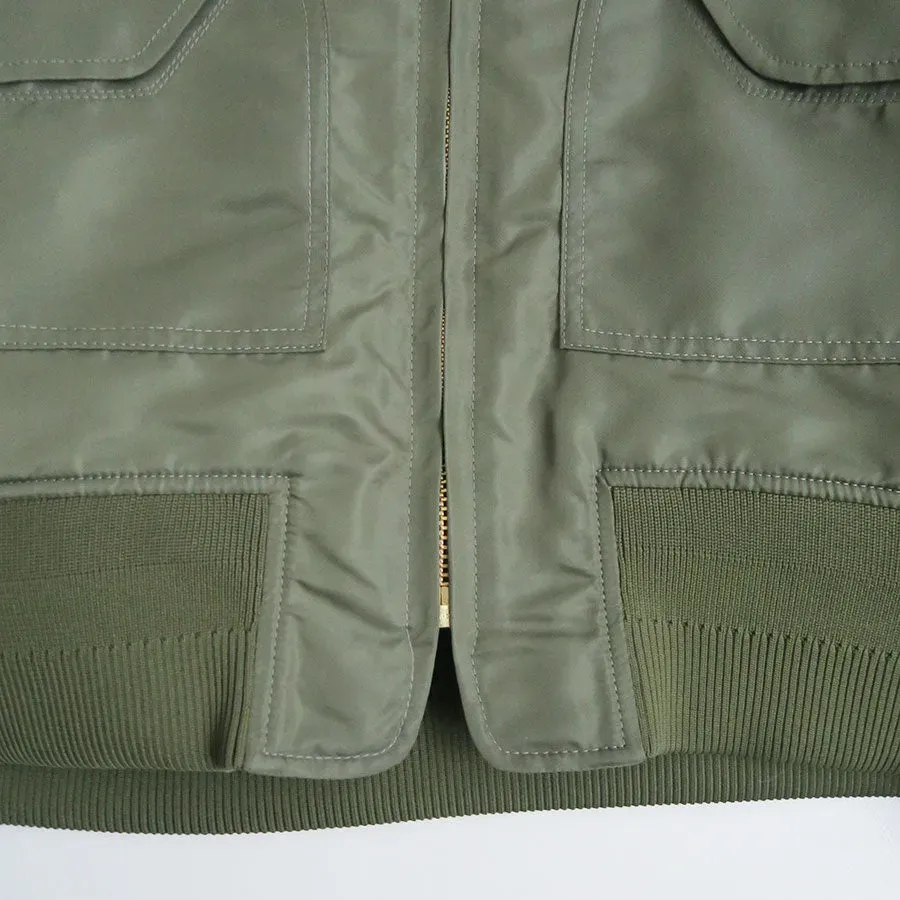 Nylon Twill 3D Embroidery Flight Jacket
