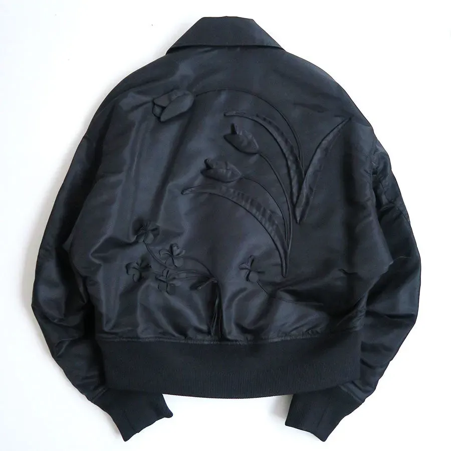 Nylon Twill 3D Embroidery Flight Jacket