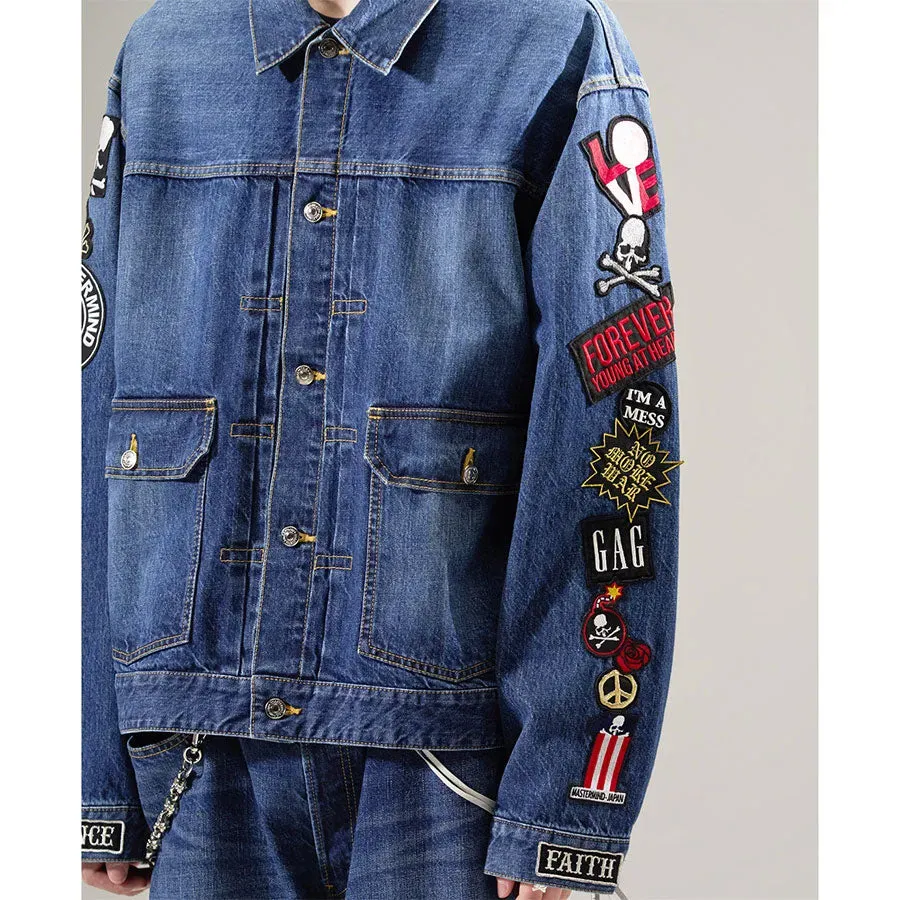 Patched Denim Jacket