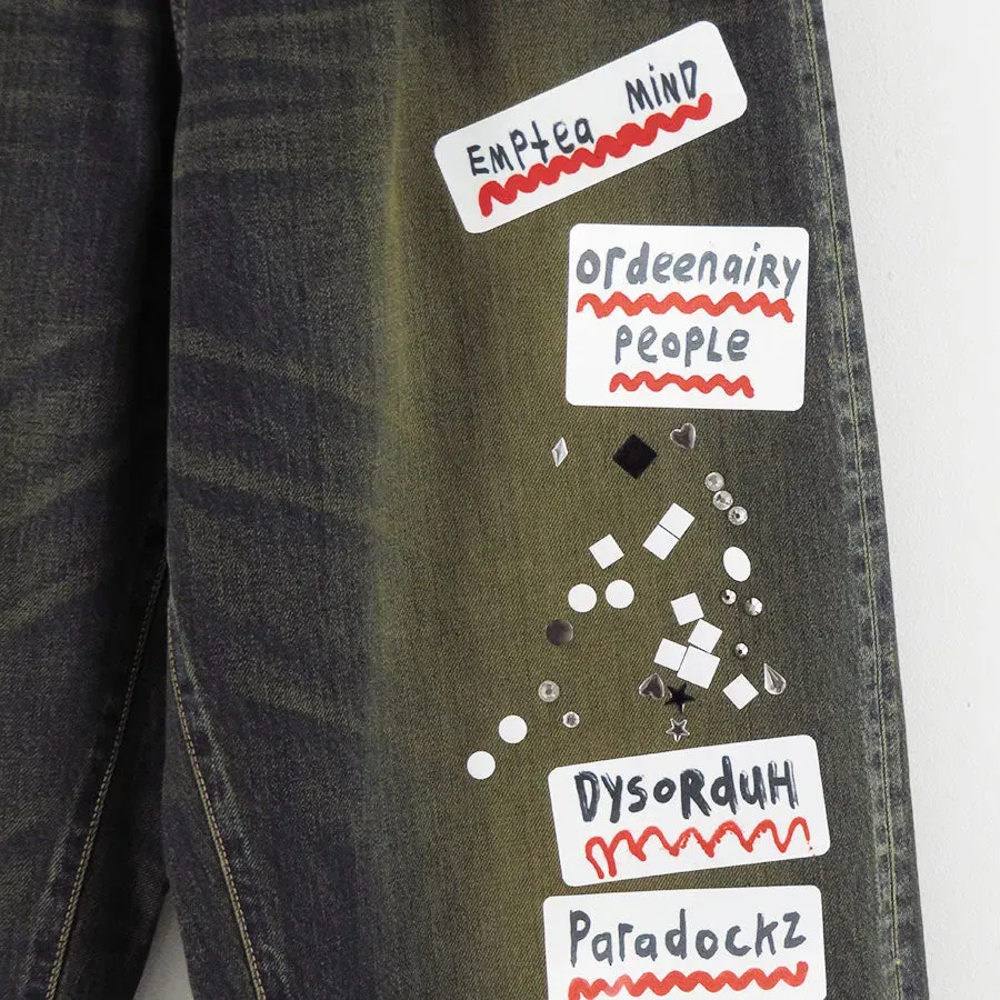 Denim Jeans W Sticker