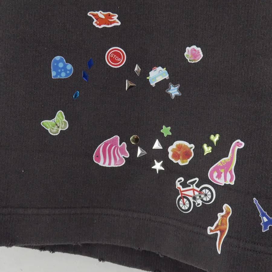 Kids Sticker Printed Shorts