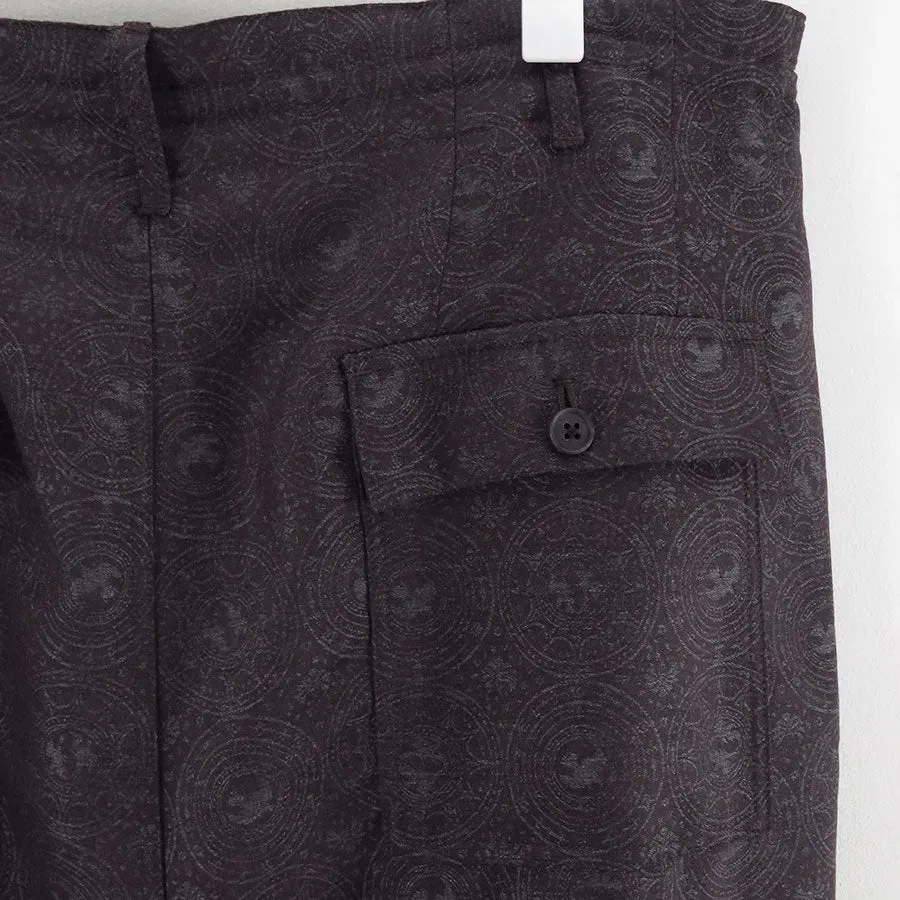 2-Tuck Draw Cord Wide Trousers