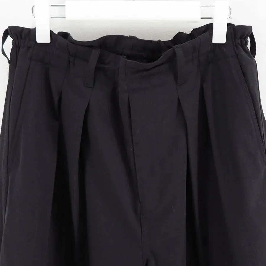 2-Tuck Draw Cord Wide Trousers