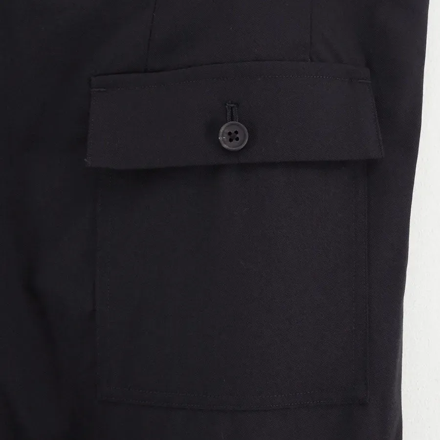 2-Tuck Draw Cord Wide Trousers