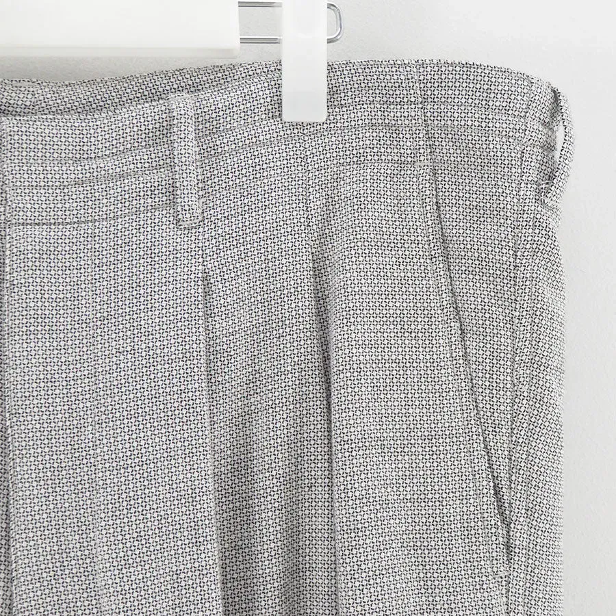 2-Tuck Draw Cord Wide Trousers