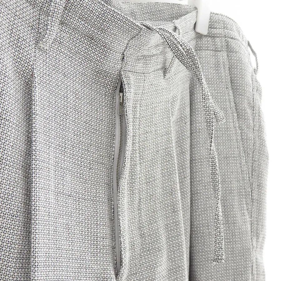 2-Tuck Draw Cord Wide Trousers