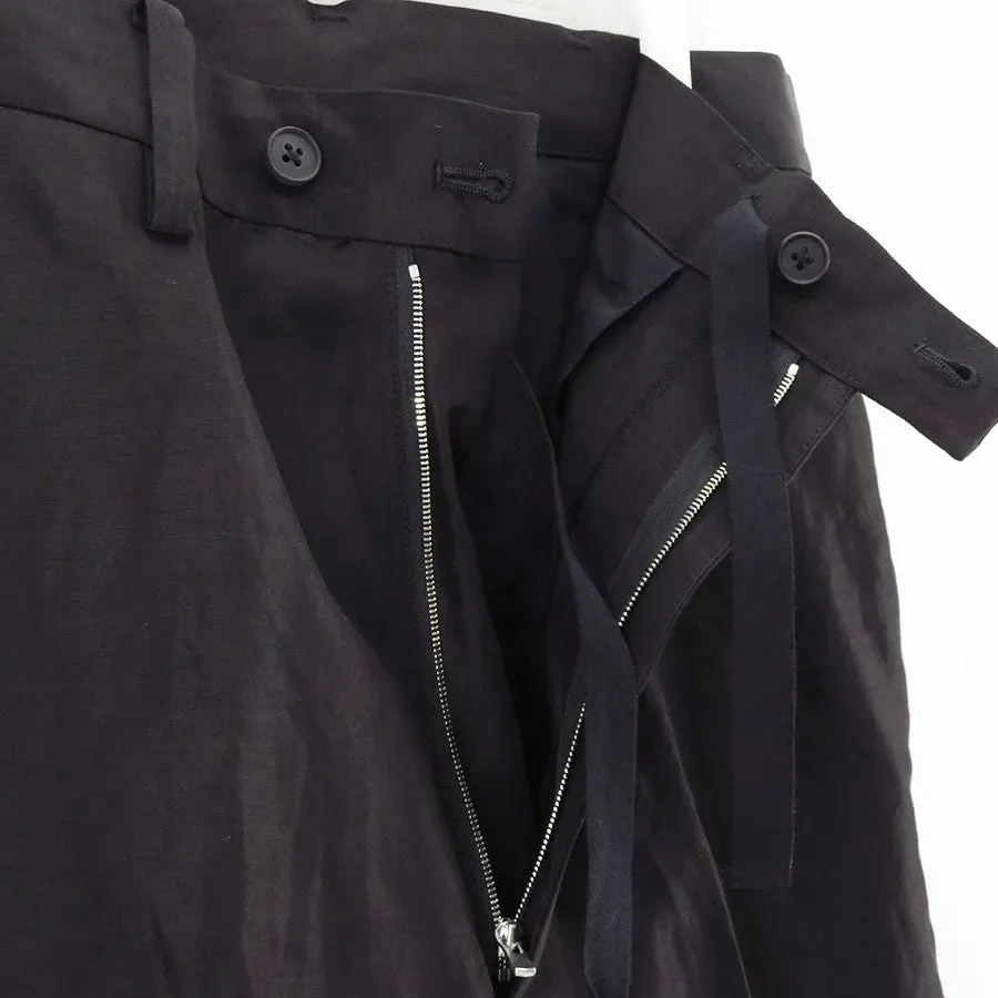 Draw Cord Wide Straight Trousers