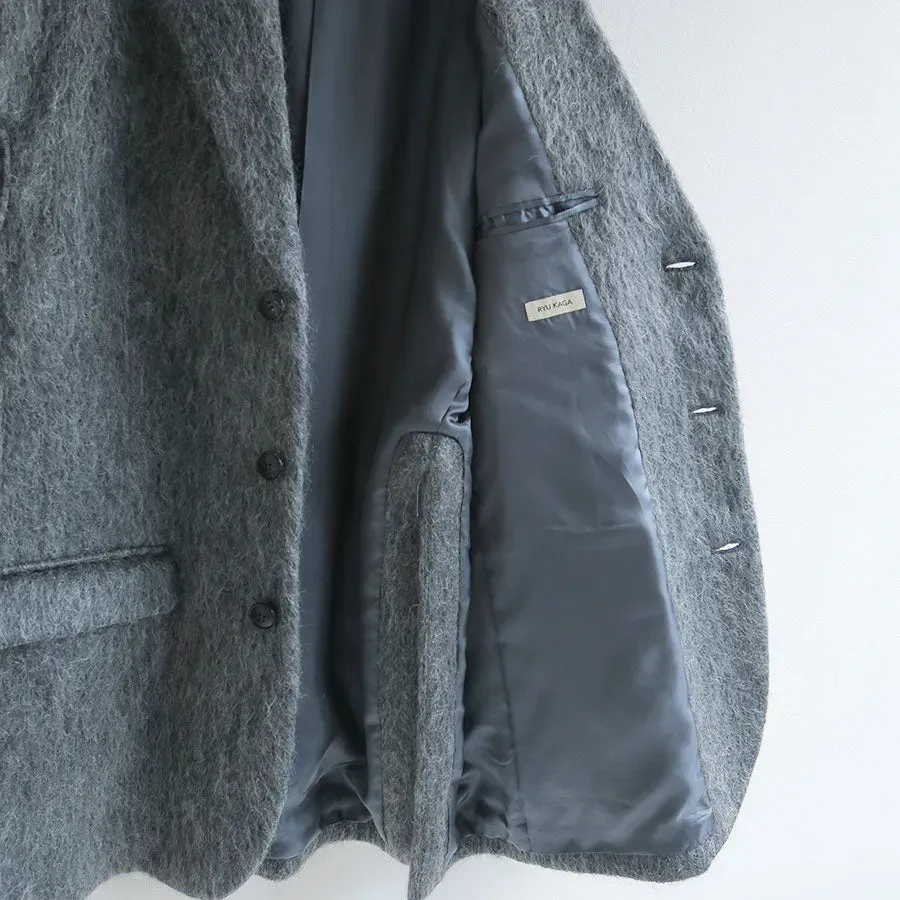 Mohair Shaggy Cropped Chesterfield Vest