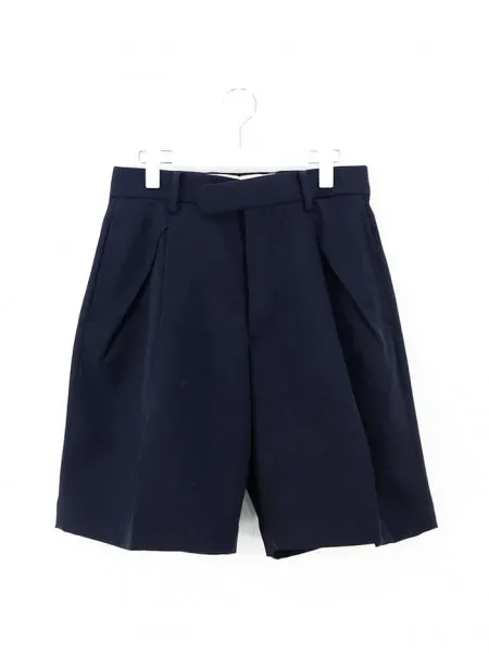 Wool Serge Tack Shorts