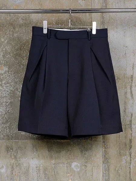 Wool Serge Tack Shorts