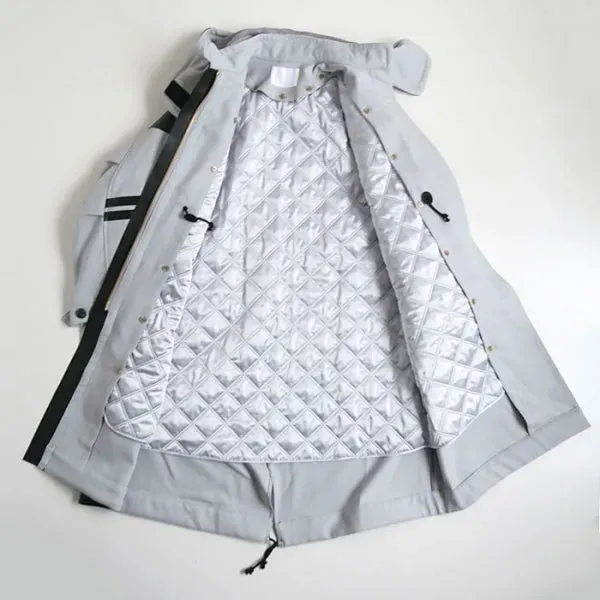 Shadow Patched Wool Hooded Coat