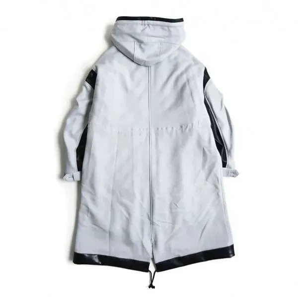 Shadow Patched Wool Hooded Coat