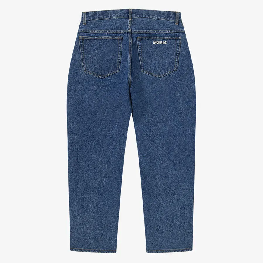 Bold Logo Washed Baggy Jeans