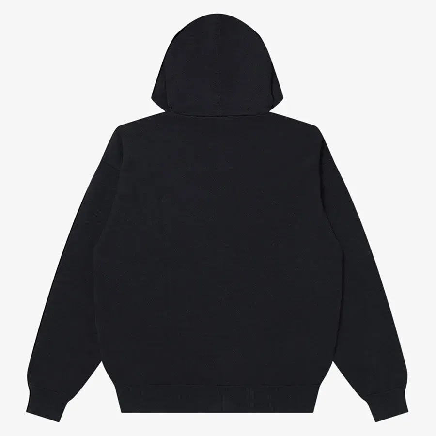 Cashmere Blended Cotton Knit Hoodie