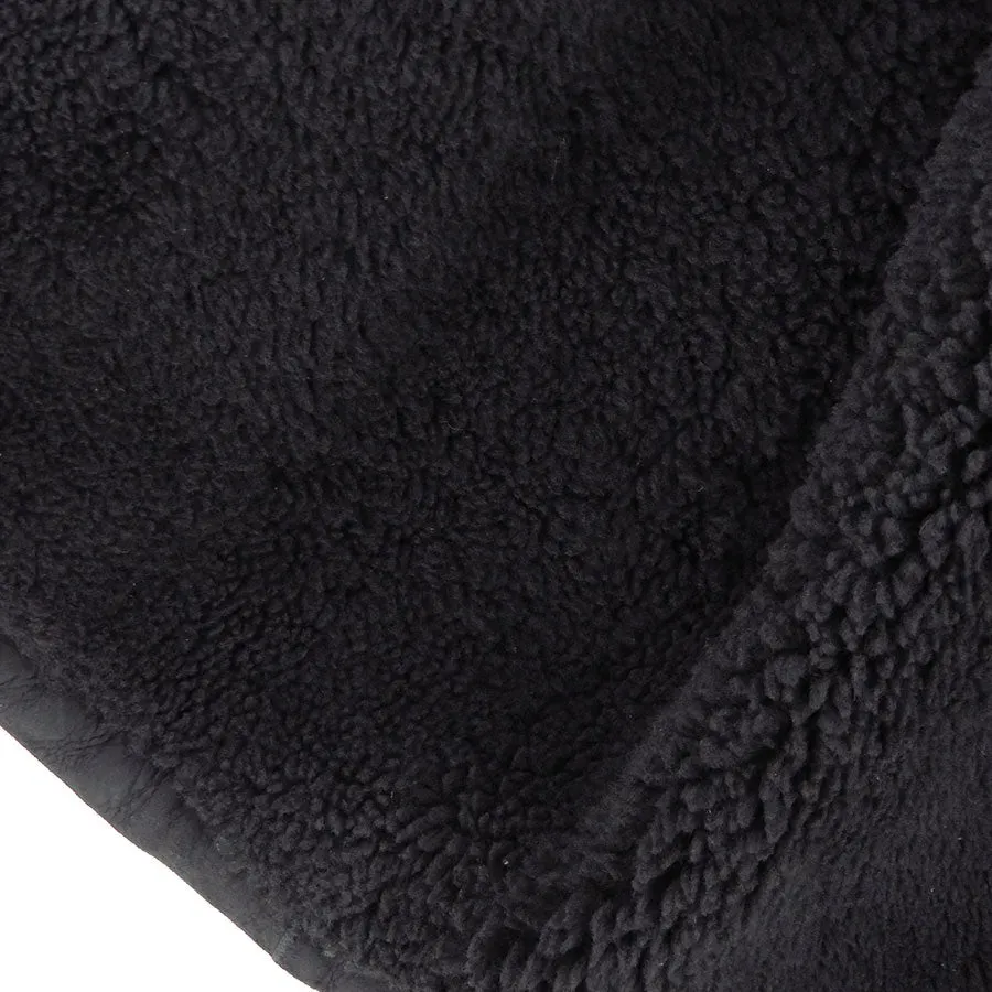 Mouton Zip Leather Hoodie