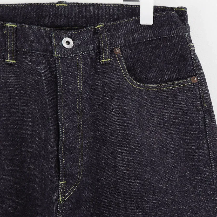 Washed Denim Wide Pants