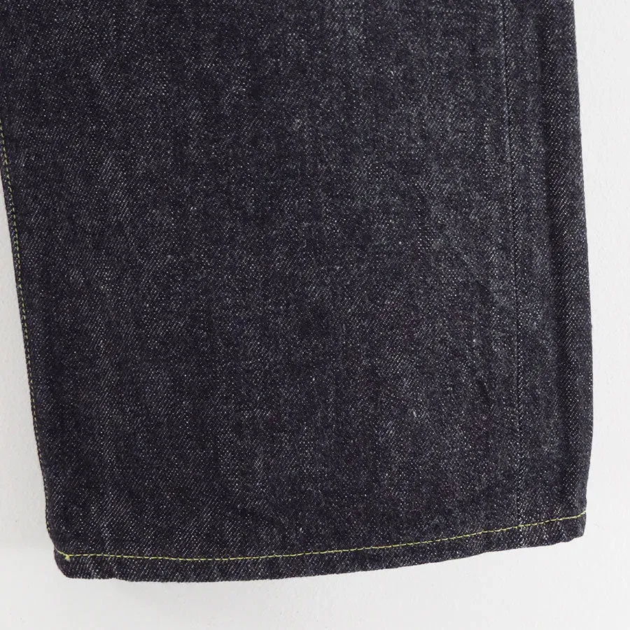 Washed Denim Wide Pants