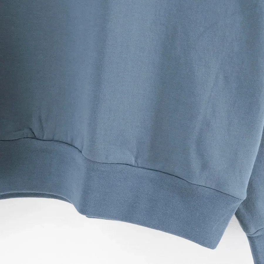 Elastic High Gauge Sweat Half Zip P/O