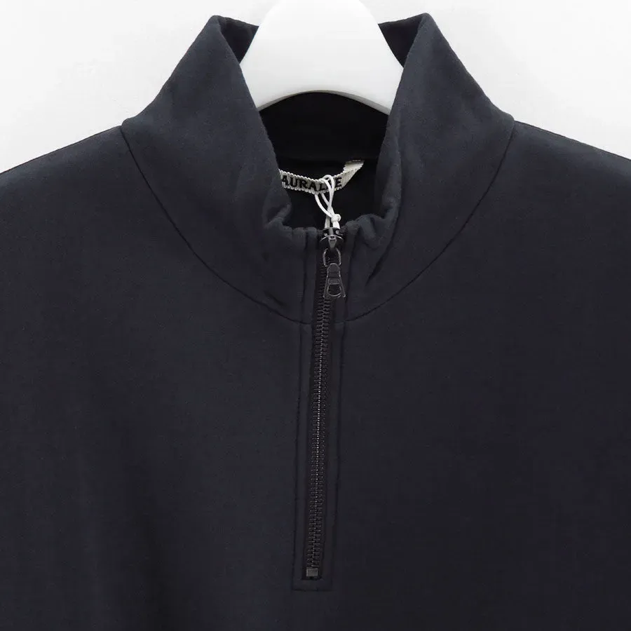 Elastic High Gauge Sweat Half Zip P/O