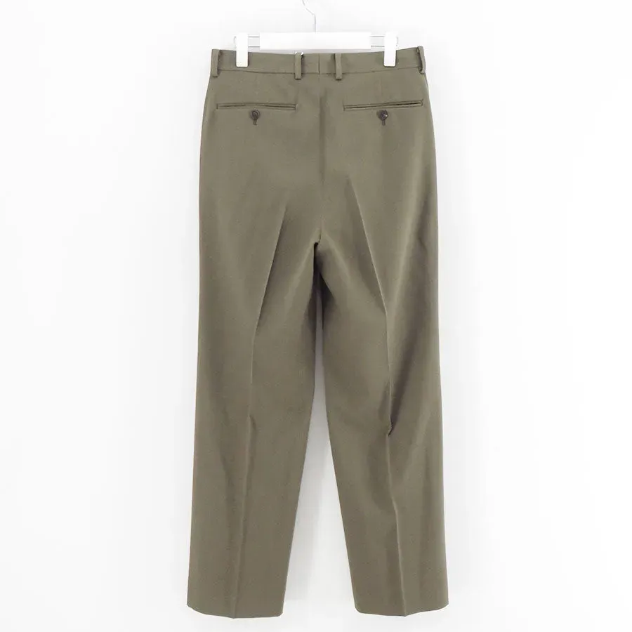 Light Wool Max Gabardine Two-Tuck Slacks