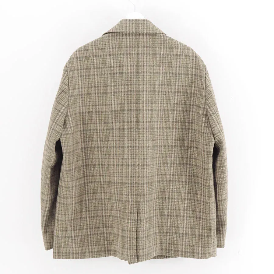 Silk Linen Nep Check Jacket