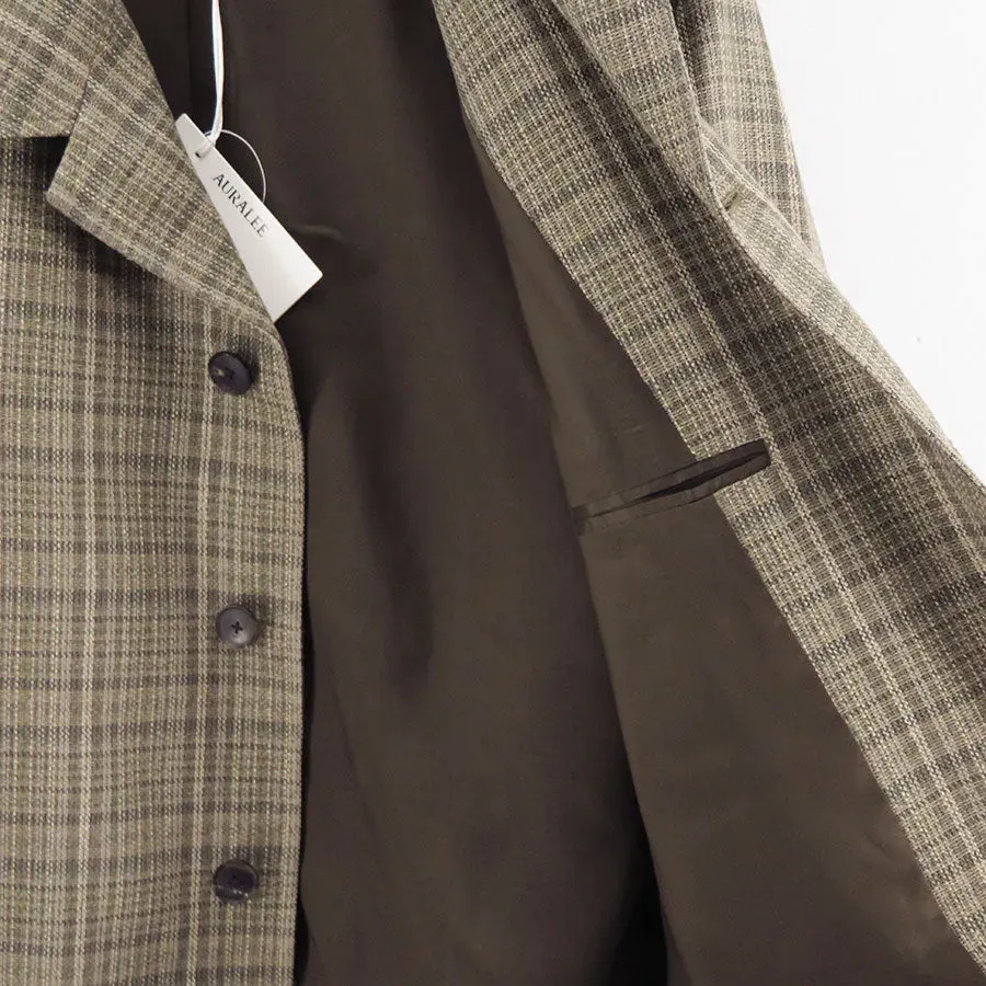Silk Linen Nep Check Jacket