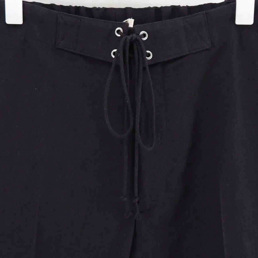 Wool Cotton Linen Ox Drawstring Pants