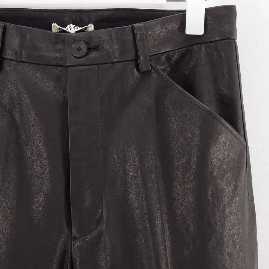 Textured Lamb Leather Pants