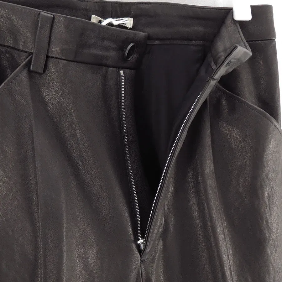 Textured Lamb Leather Pants