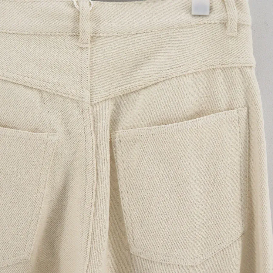 Silk Nep Denim 5P Wide Pants