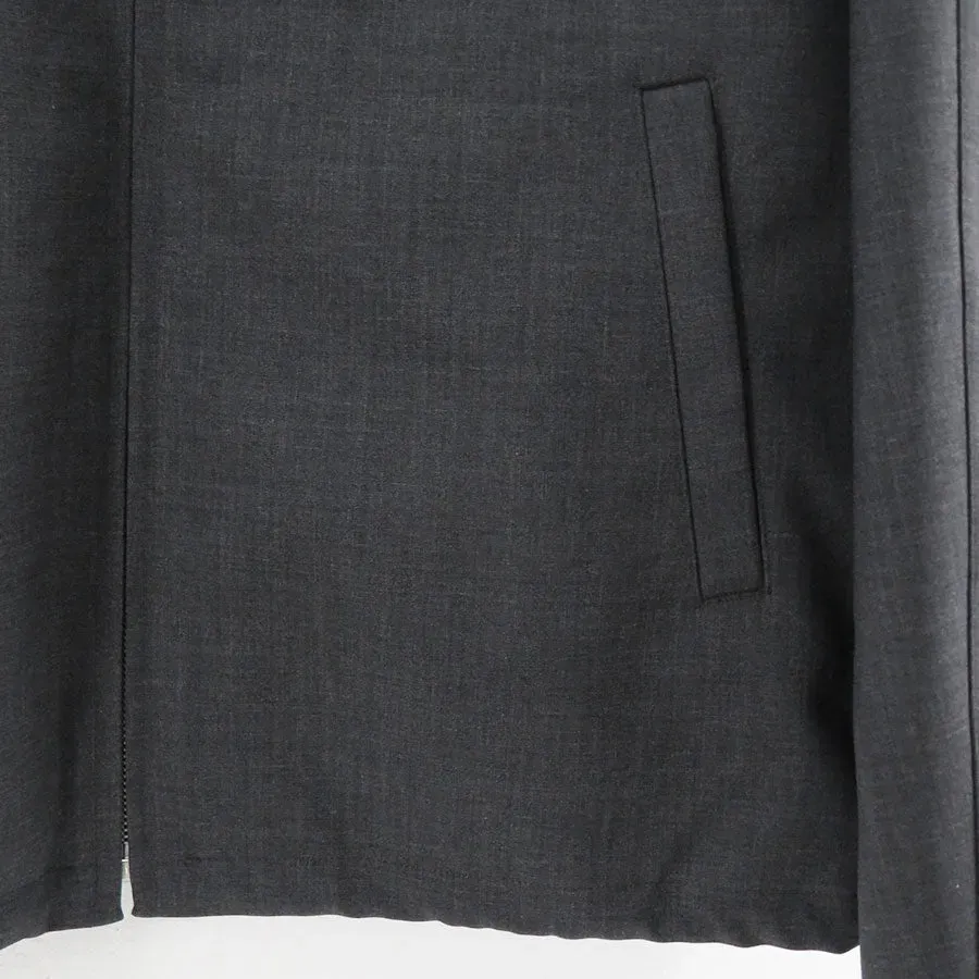 Bonded Tropical Wool Zip Blouson