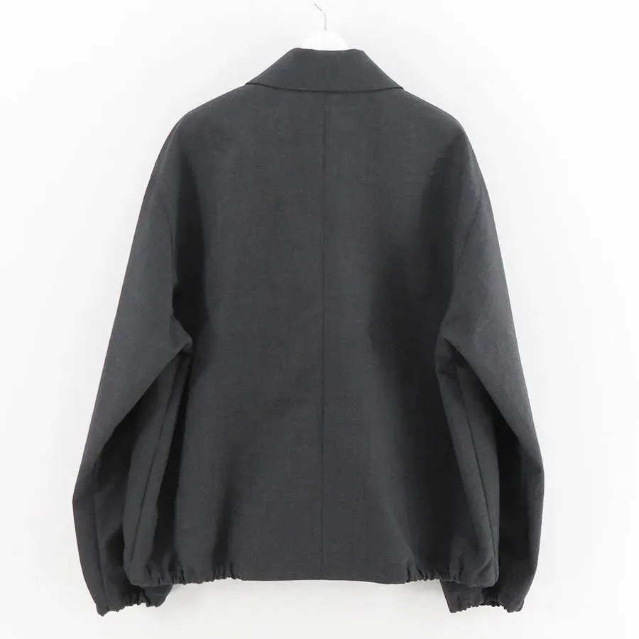 Bonded Tropical Wool Zip Blouson