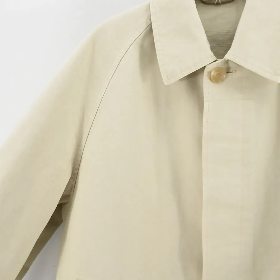 Garment-Dyed Organic Cotton Heavy Twill Short Coat
