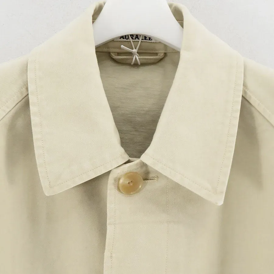 Garment-Dyed Organic Cotton Heavy Twill Short Coat