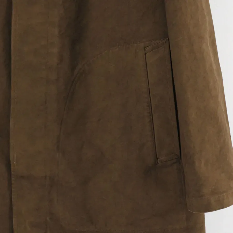 Garment-Dyed Organic Cotton Heavy Twill Short Coat