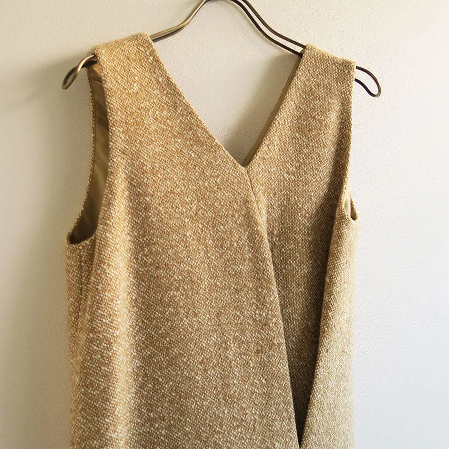Homespun Tweed Drape Dress
