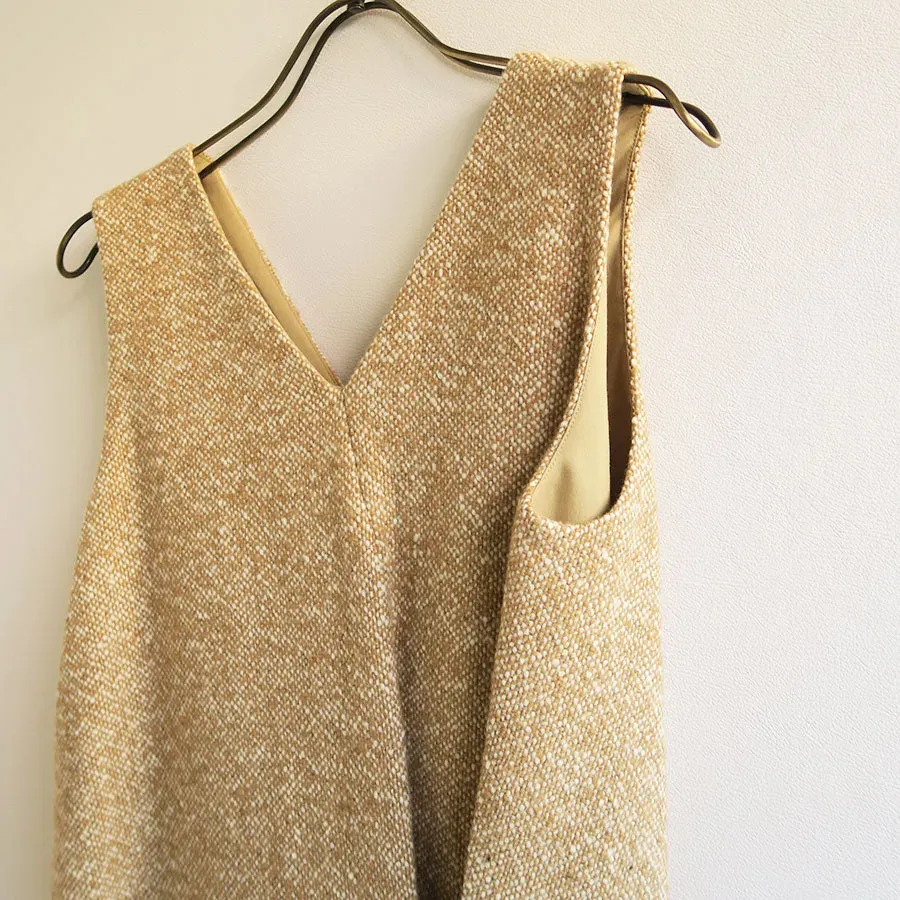 Homespun Tweed Drape Dress