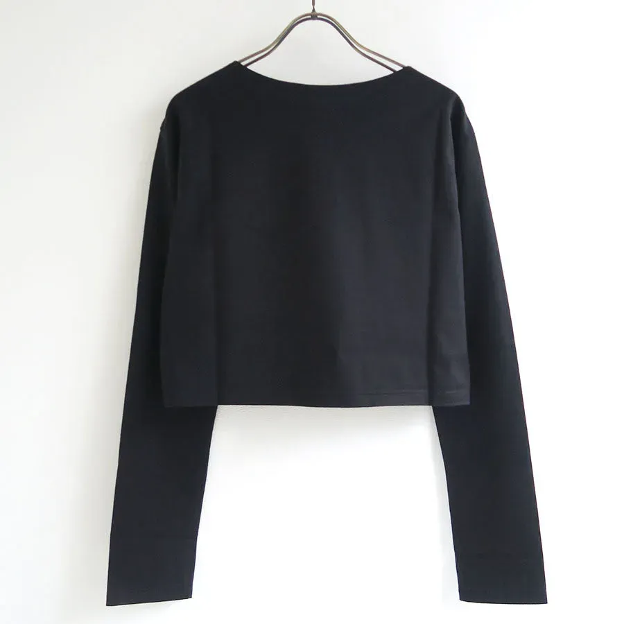 High Gauge Cotton Jersey Boat Neck L/S Tee