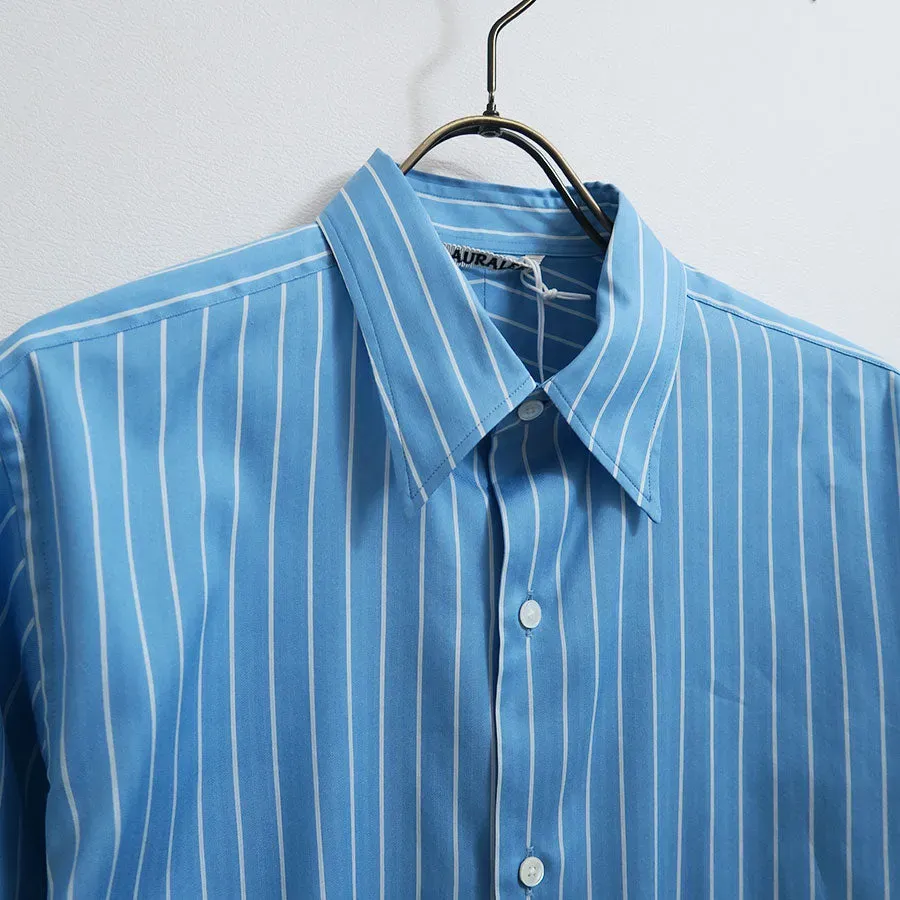 Cotton Silk Stripe Double-Cuff Shirt
