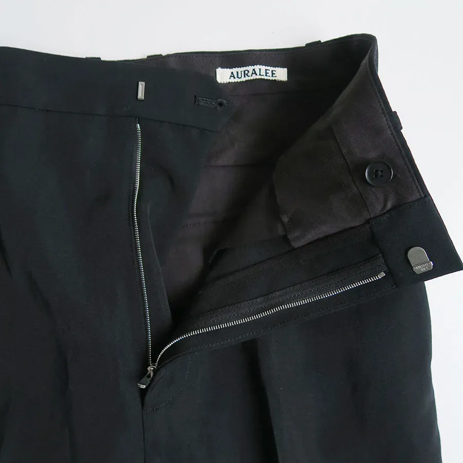 High-Twist Wool Linen Twill Slacks