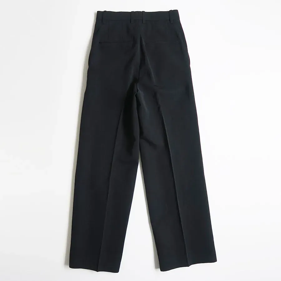 High-Twist Wool Linen Twill Slacks