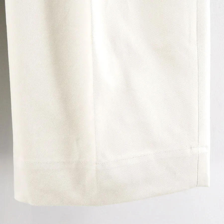 Cotton Gaba 2Tuck Wide Slacks