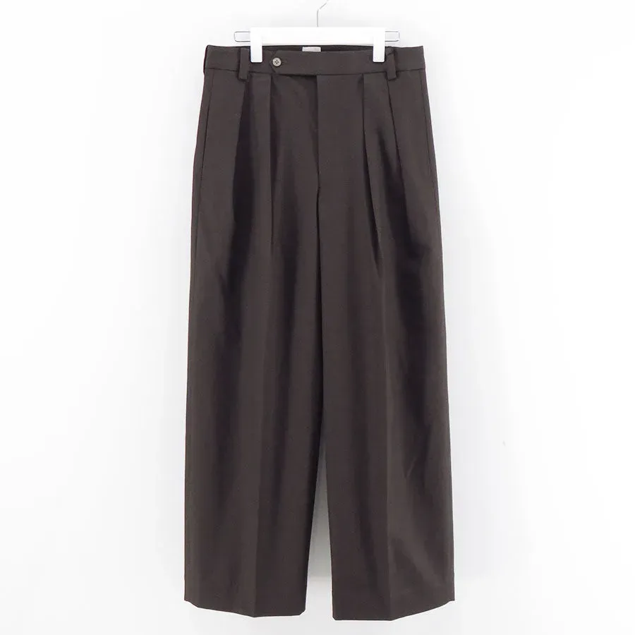 Cotton Gaba 2Tuck Wide Slacks