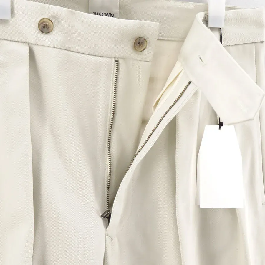 Cotton Gaba 2Tuck Wide Slacks
