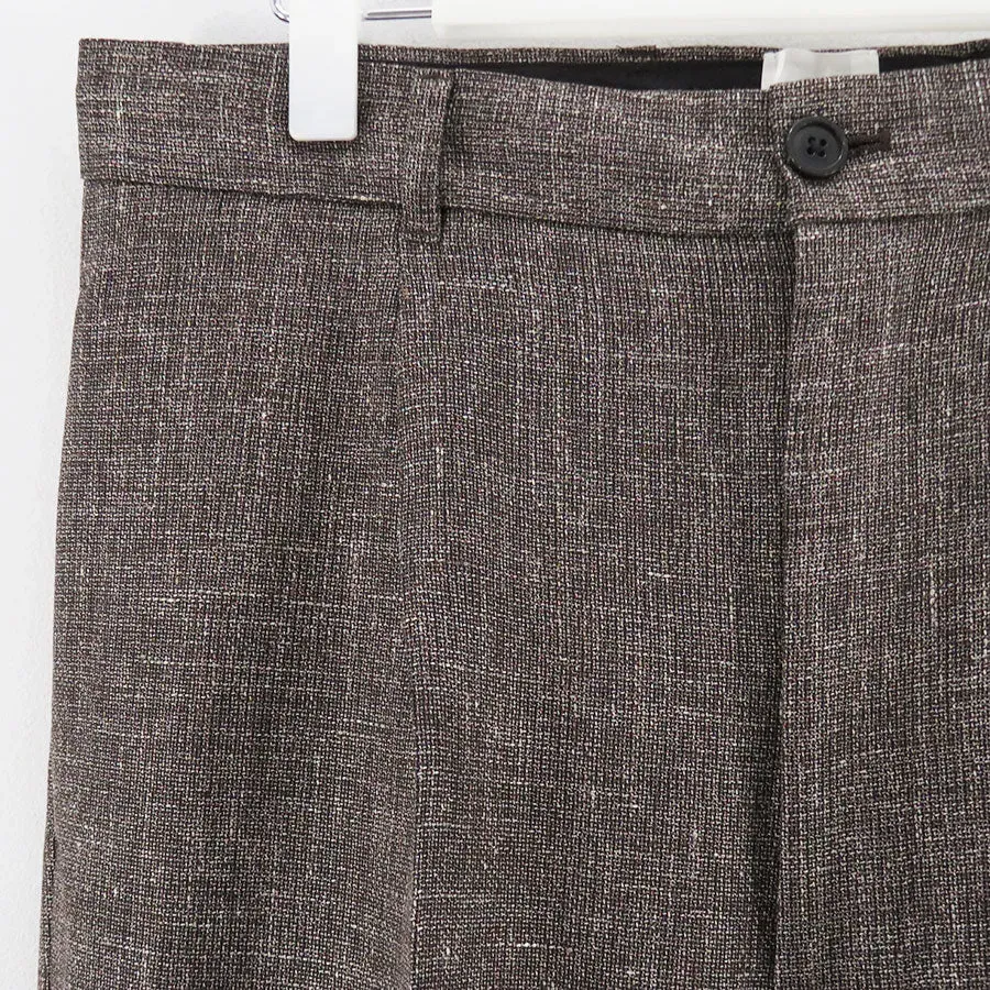 Wool Linen 1Tuck Slacks