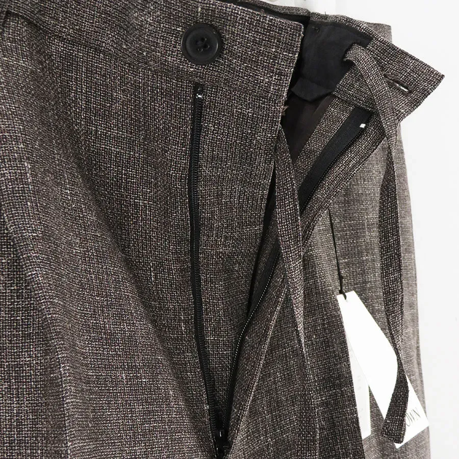 Wool Linen 1Tuck Slacks