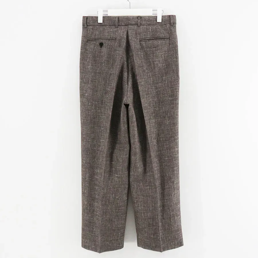 Wool Linen 1Tuck Slacks