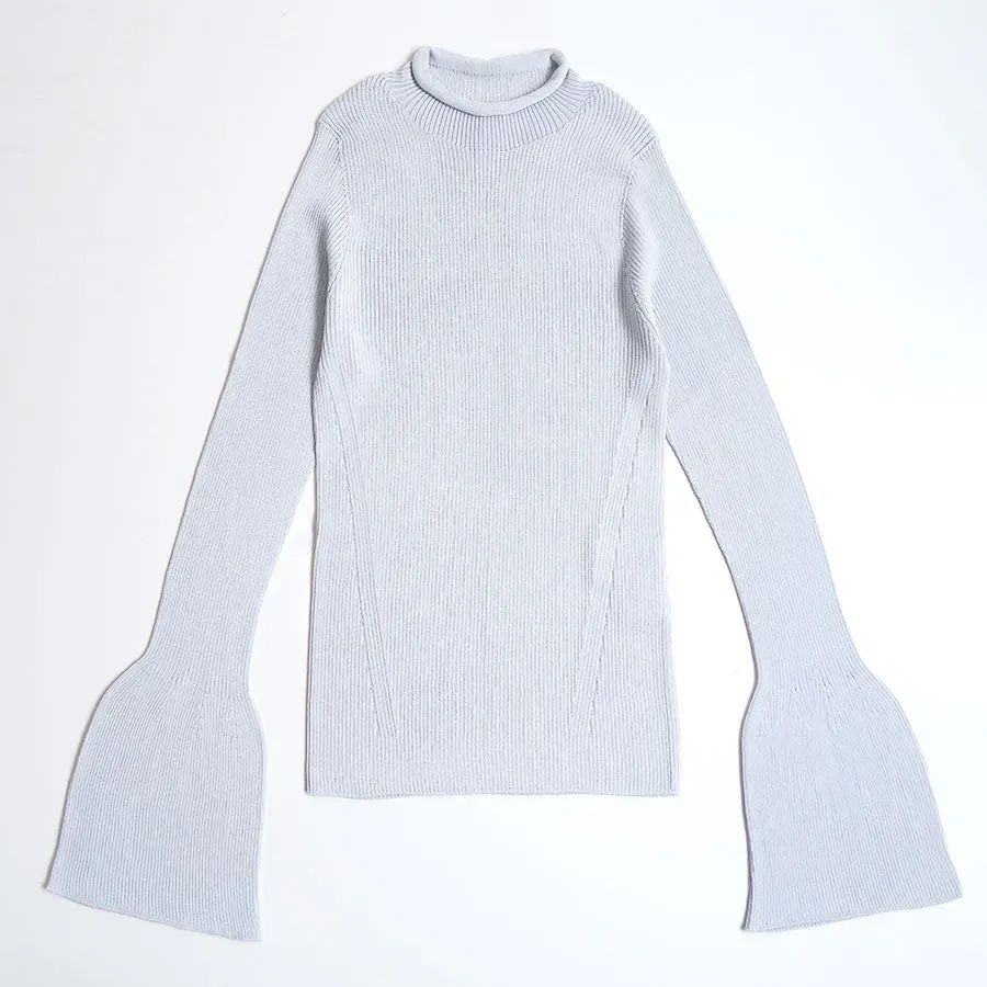Soft Portrait Long Bell Sleeve Top