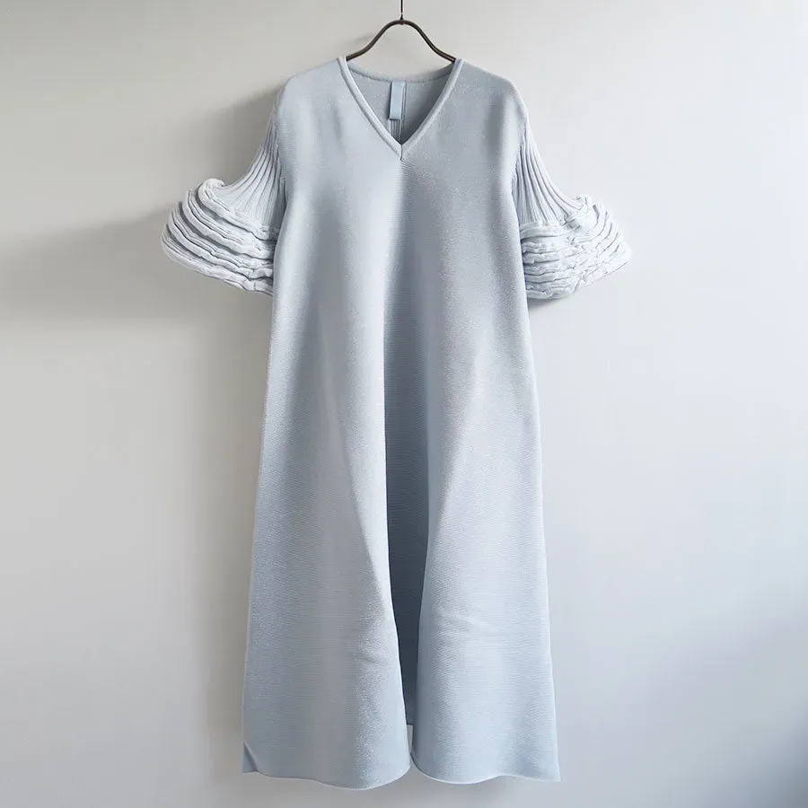 Pottery Swell Glitter Short Bell Sleeve Flare Dress