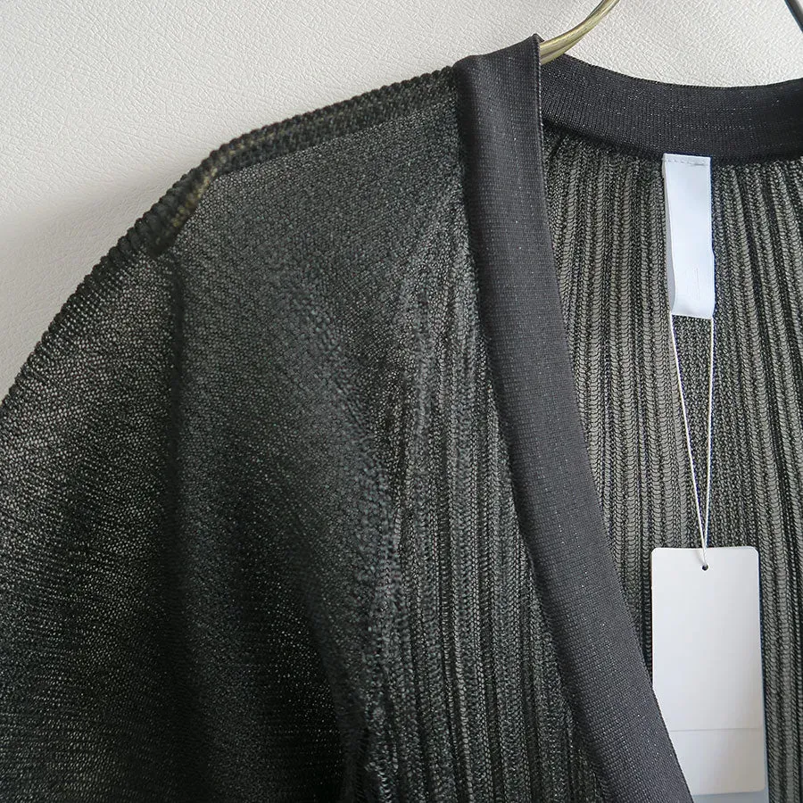 Pottery Lucent Glitter Puff Sleeve Cardigan